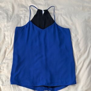 Express Royal Blue and Black Halter Camisole